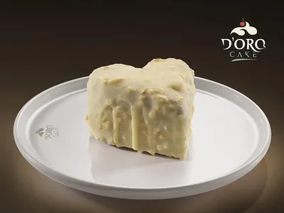 DORO CAKE Beyaz Çikolatalı Kalp - Kalp şeklinde beyaz çikolata kaplı pasta