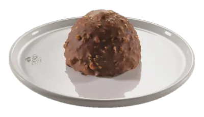 DORO CAKE Fındıklı Çikolata Topu — Fındık kırıklarıyla kaplanmış çikolatalı kubbe
