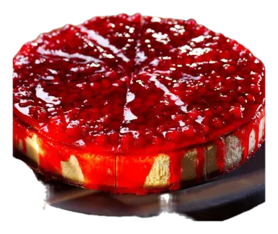 DORO CAKE Frambuaz Jöleli Cheesecake — Frambuaz jölesiyle kaplanmış bütün cheesecake