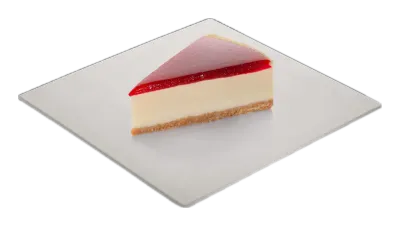 DORO CAKE Frambuazlı Dilim Cheesecake — Beyaz krema ve frambuaz jöleli dilim cheesecake