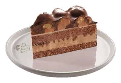 DORO CAKE Profiterollü Çikolatalı Pasta — Profiterol toplarıyla süslü çikolata pastası